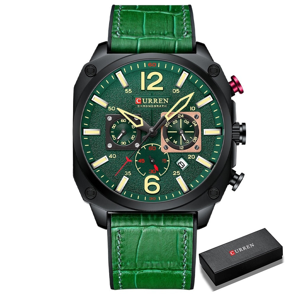 CURREN 8398 Analog Herren Chronograph 3ATM Hardlex