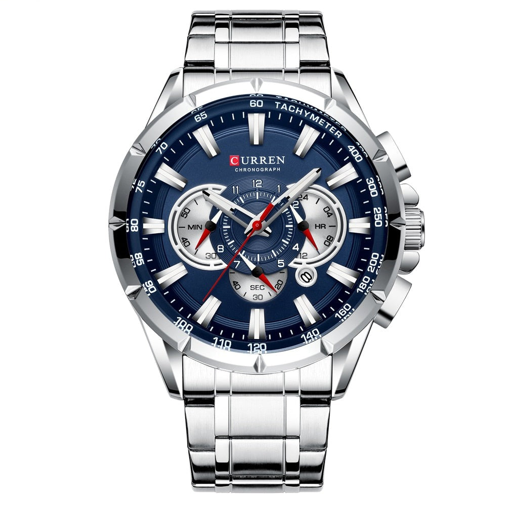 CURREN 8363 Designer Herren Chronograph 3ATM Hardlex