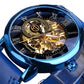 Forsining GMT838-2 Automatik Herren Skelettuhr 3BAR Glas