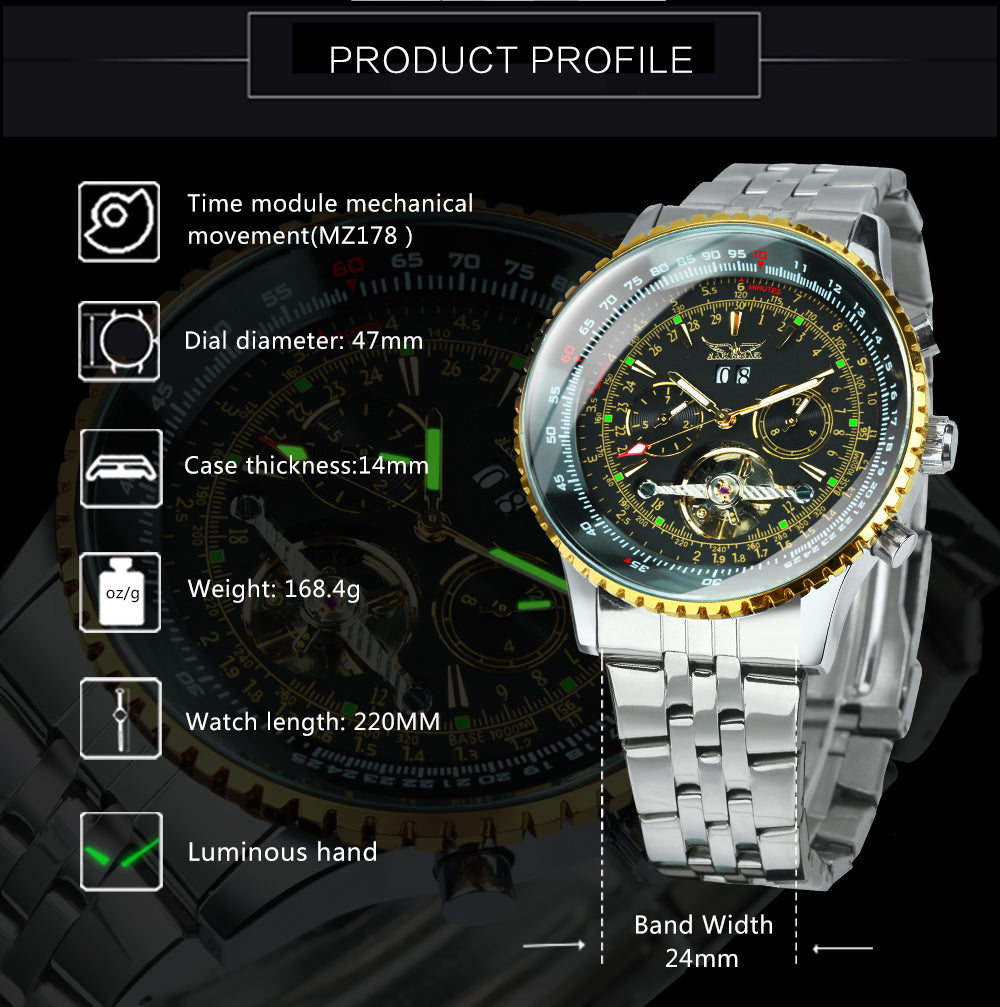 JARAGAR 030G Herren Automatik Tourbillon