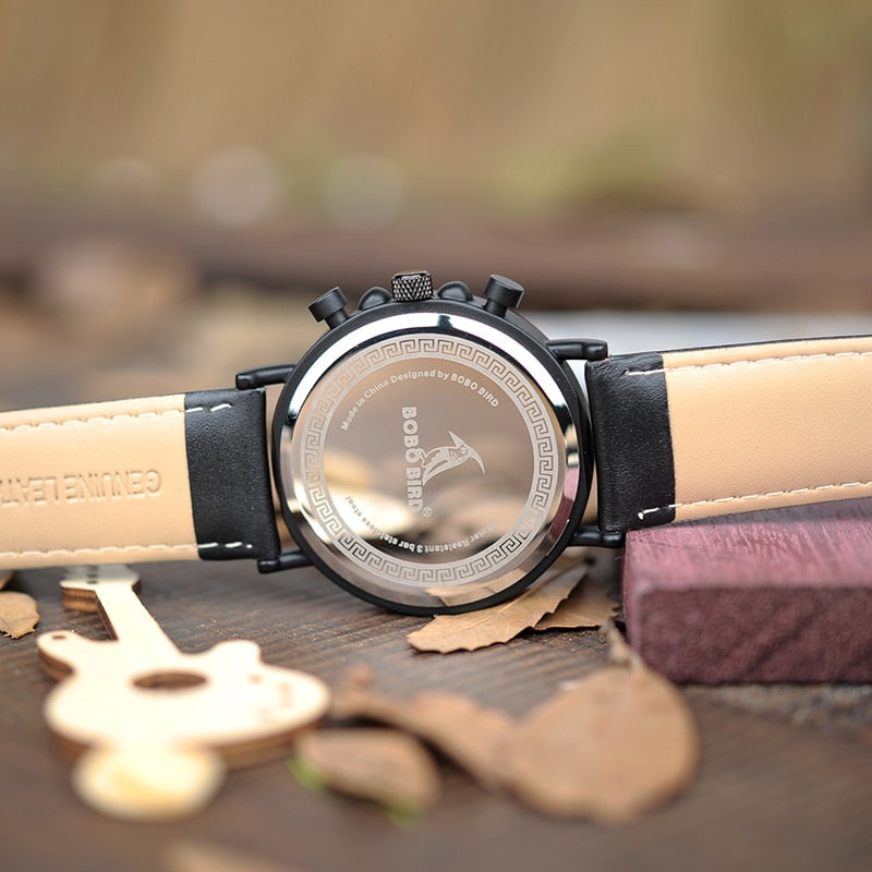 BOBO BIRD Holzchronograph 3ATM Hardlex