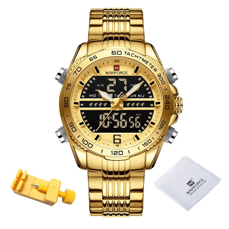 NAVIFORCE NF9195 Herren Militär-Sport-Digitaluhr 3BAR
