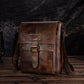 le'aokuu Herren Umhänge-Schultertasche Echtleder