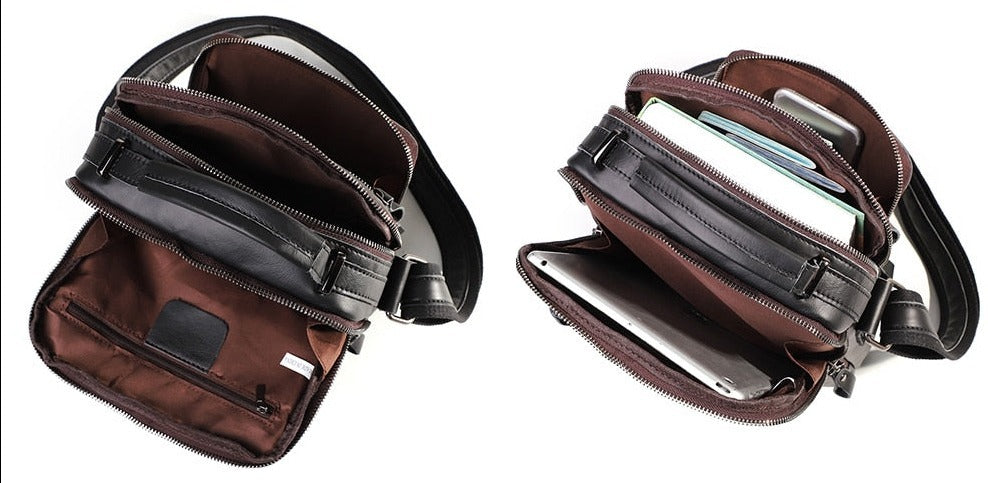 JOYIR Herren Leder Umhänge-Schultertasche
