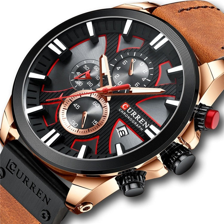CURREN CR-8346 Analog Herren Chronograph 3ATM