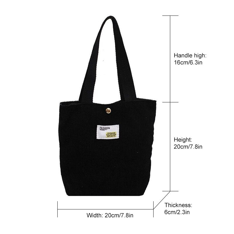 Buylor Damen Cord Schultertasche