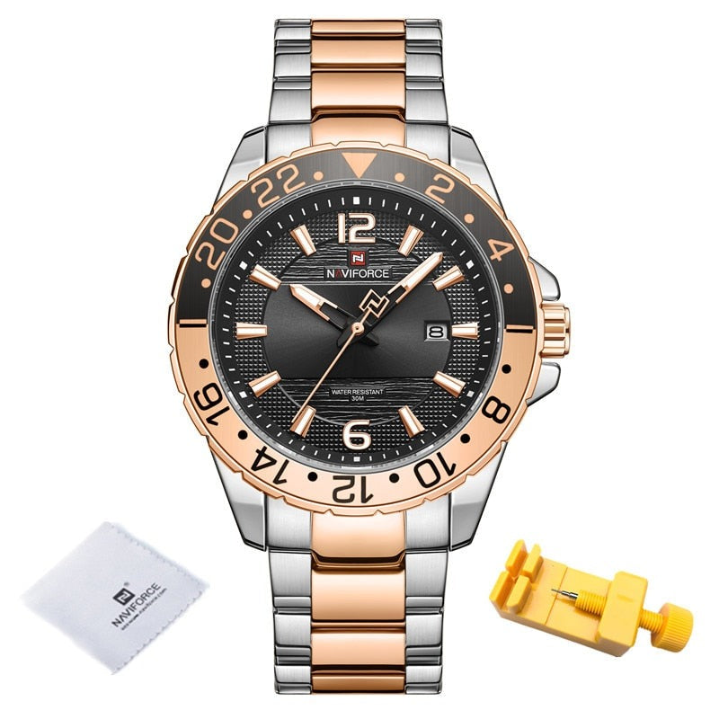 NAVIFORCE 9192 Herren Analoguhr 3BAR Hardlex