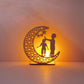 Holz LED-Leuchte Eid Mubarak