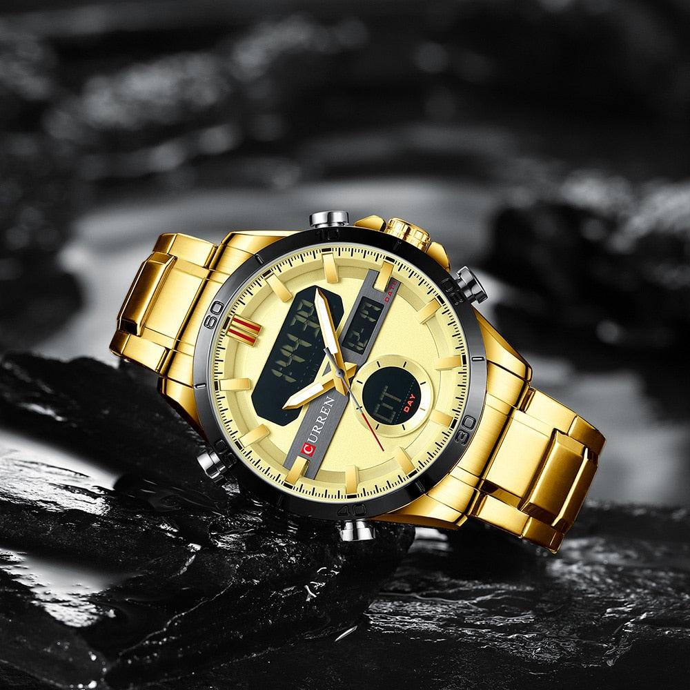 CURREN 8384 Herren Chronograph 3ATM Hardlex
