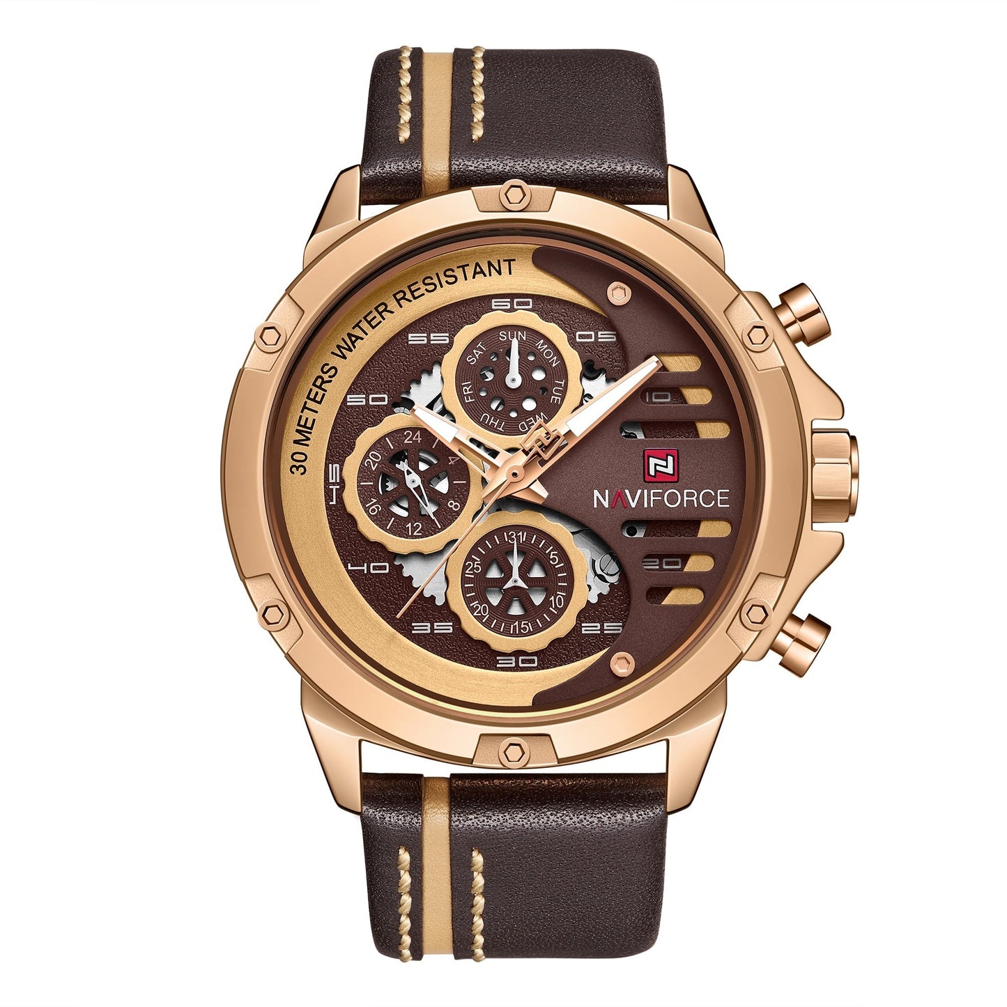 NAVIFORCE NF9110 Herren Multifunktion Militär Chronograph 3BAR