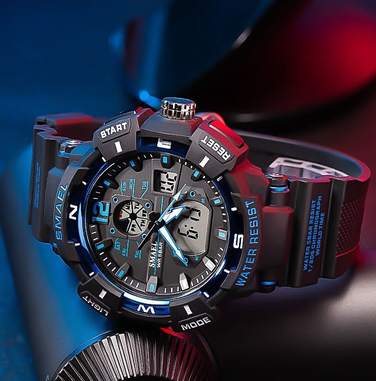 SMAEL SL-8045 Herren Sport-Chronograph 5ATM Dualanzeige