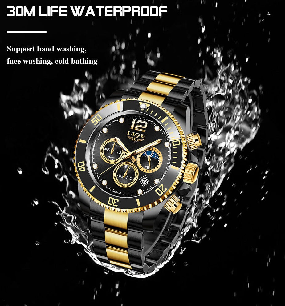 LIGE 8924 Herren Chronograph 3ATM