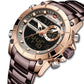 NAVIFORCE NF9163 Herren Militärchronograph 3BAR Edelstahl