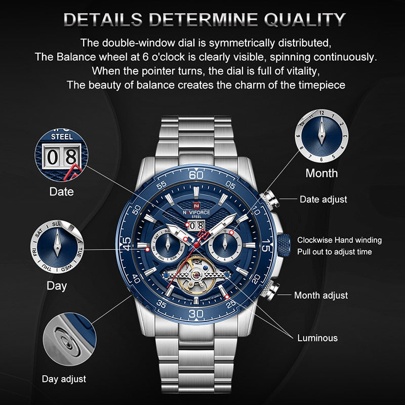 NAVIFORCE NFS1001 Herren Automatik Uhr 100M Wasserdicht