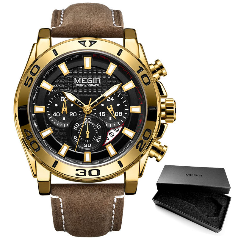 MEGIR 2094G Herren Business Chronograph 3BAR