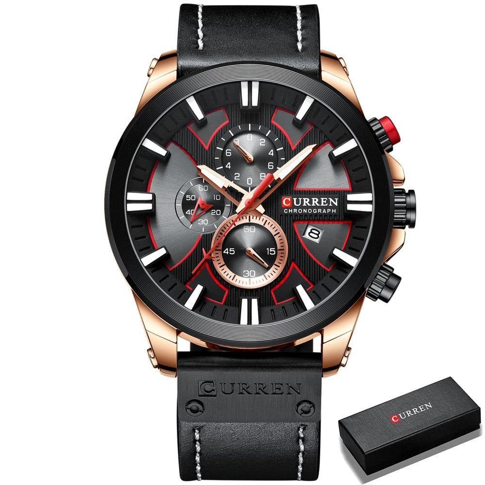 CURREN CR-8346 Analog Herren Chronograph 3ATM