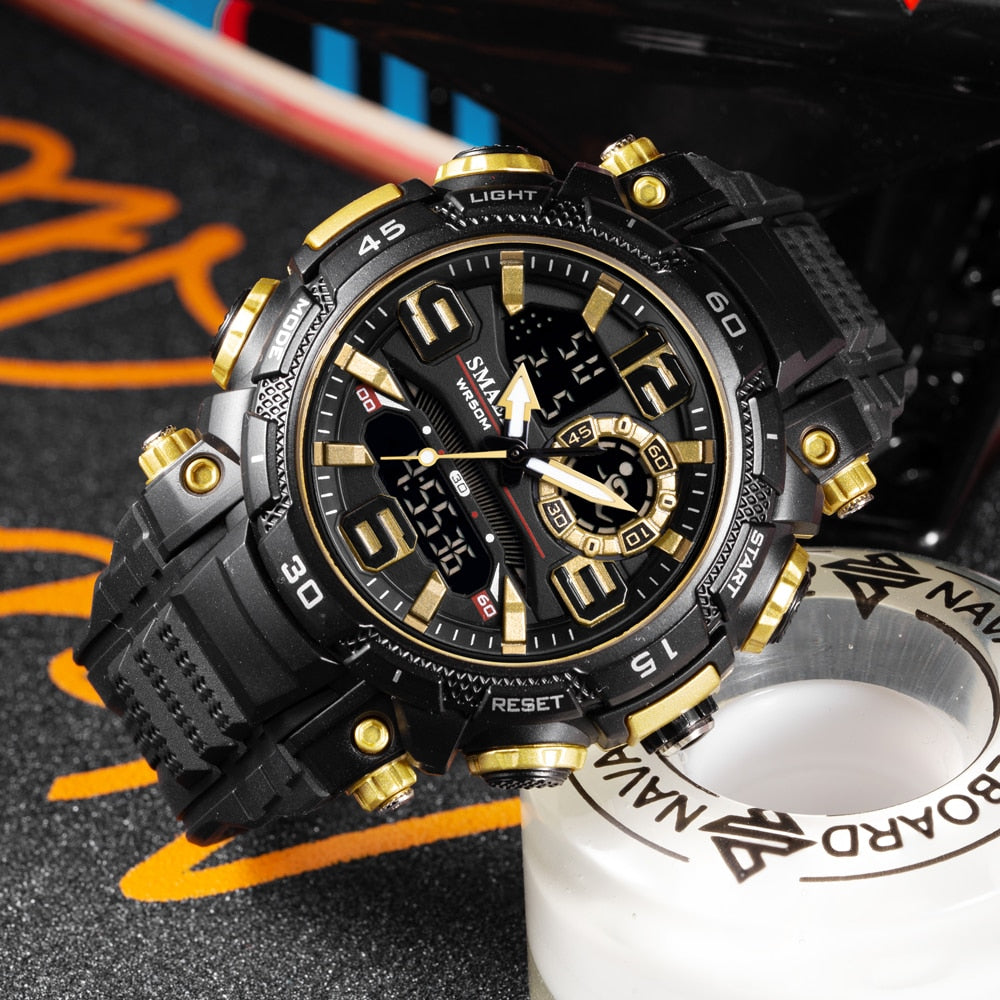 SMAEL SL-1921 Herren Sport-Chronograph 5ATM Dualanzeige