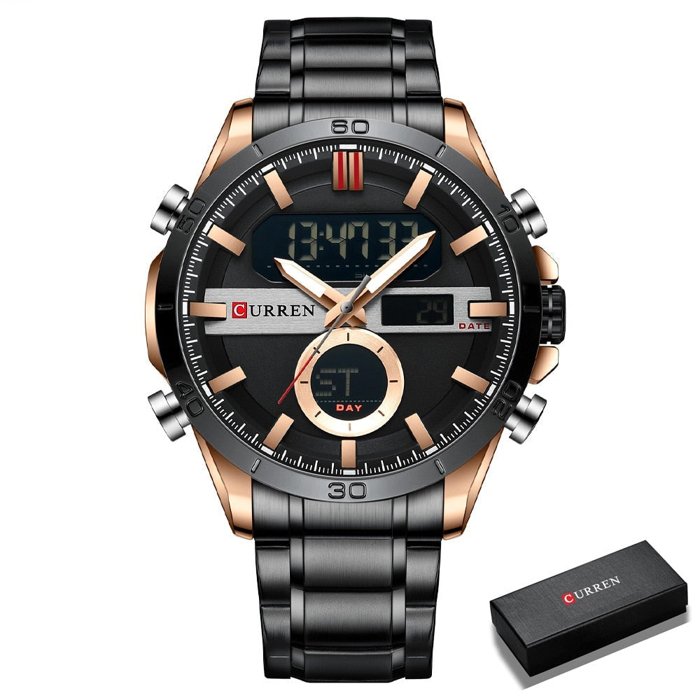 CURREN 8384 Herren Chronograph 3ATM Hardlex