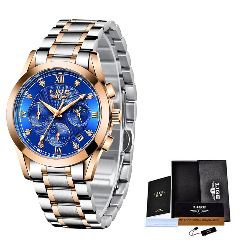 LIGE 8912 Damen Business Chronograph 3ATM