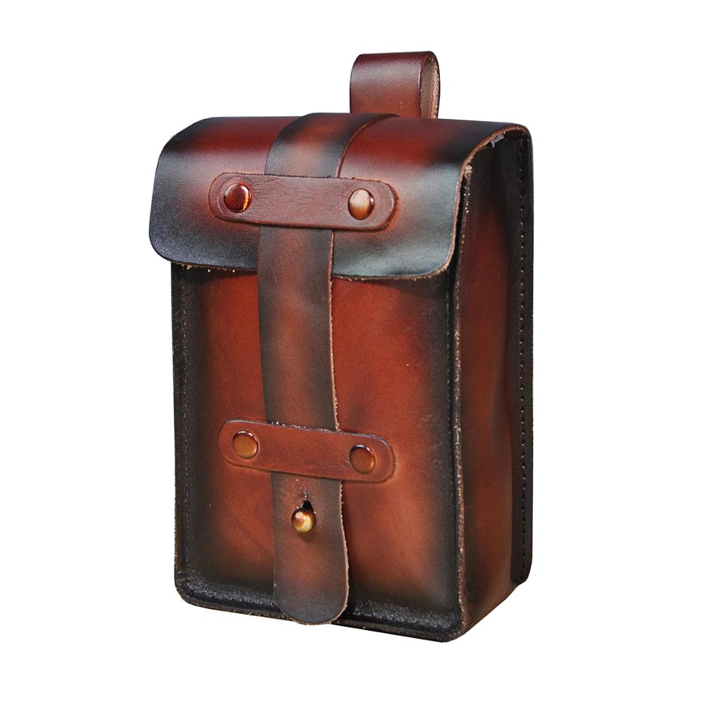 le'aokuu Herren Hüft-Gürteltasche Rindsleder