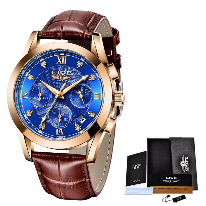 LIGE 8912 Damen Business Chronograph 3ATM