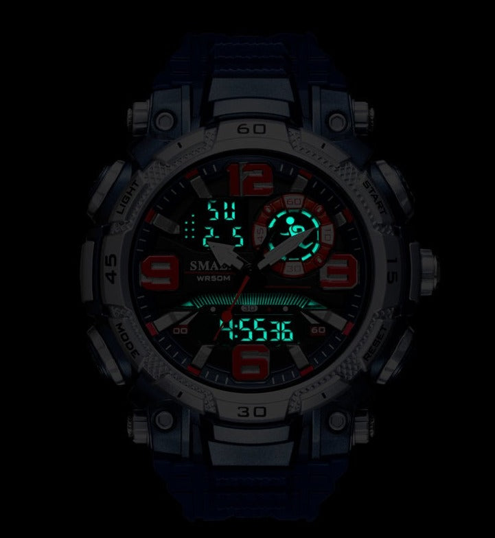 SMAEL SL-1921 Herren Sport-Chronograph 5ATM Dualanzeige