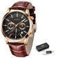 LIGE 8932 Herren Chronograph 3ATM Hardlex
