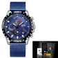 LIGE 9821 Herren Chronograph 3ATM Hardlex