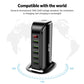 USLION 5-Port USB Ladegerät LED-Anzeige