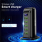 USLION 5-Port USB Ladegerät LED-Anzeige