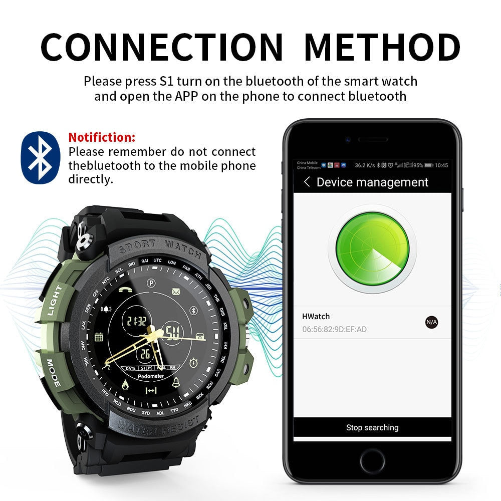 LOKMAT MK28 Sport Smart Watch IP68 Bluetooth Android + IOS