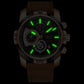 LIGE 9892 Herren Chronograph 3ATM Hardlex