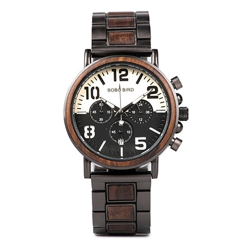 BOBO BIRD Herren Holzchronograph 3ATM