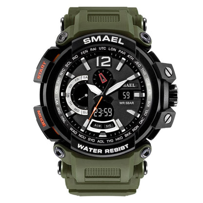 SMAEL WS-1702A Herren Militär Sport-Chronograph 5ATM Dualanzeige