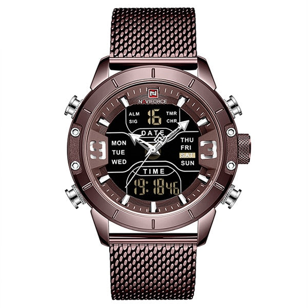 NAVIFORCE NF9153L-BY Herren Militär-Sport-Digitaluhr 3BAR