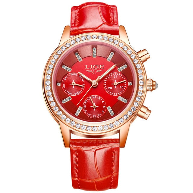 LIGE 9812 Damen Business Chronograph 3ATM