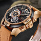 LIGE 9892 Herren Chronograph 3ATM Hardlex
