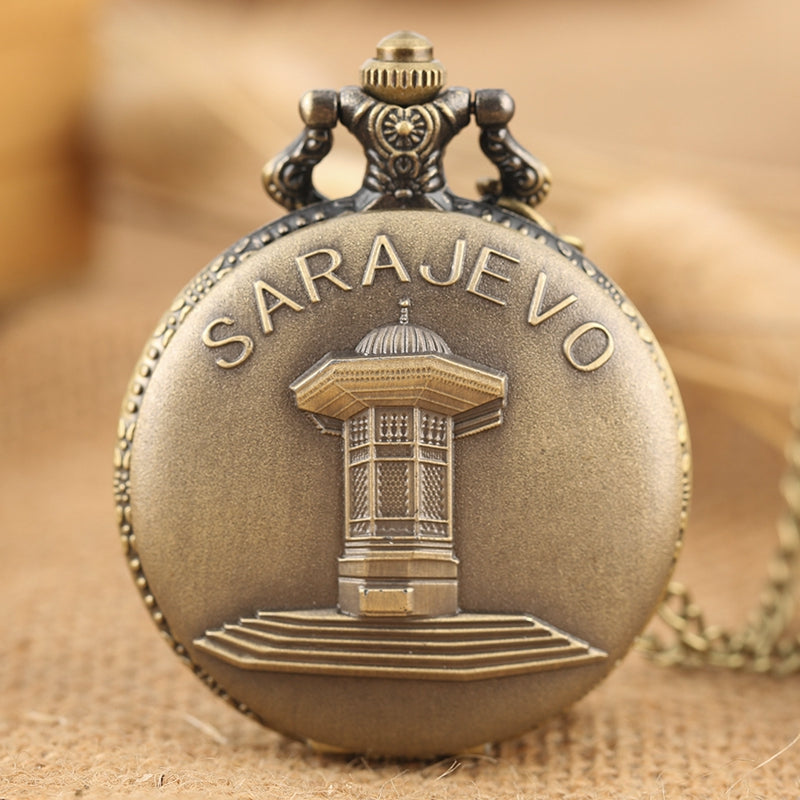 Quarz Taschenuhr Sarajevo Gravur