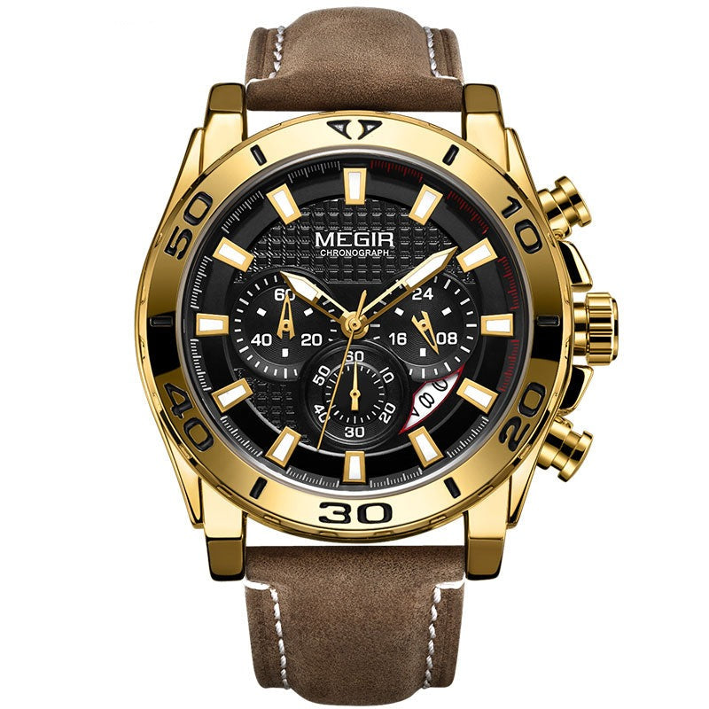 MEGIR 2094G Herren Business Chronograph 3BAR