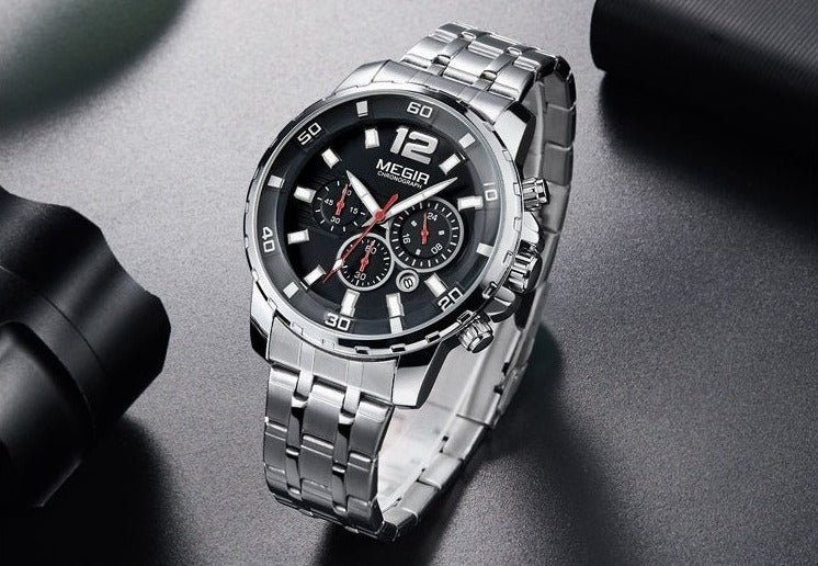 MEGIR 2068 Herren Business Chronograph 3BAR