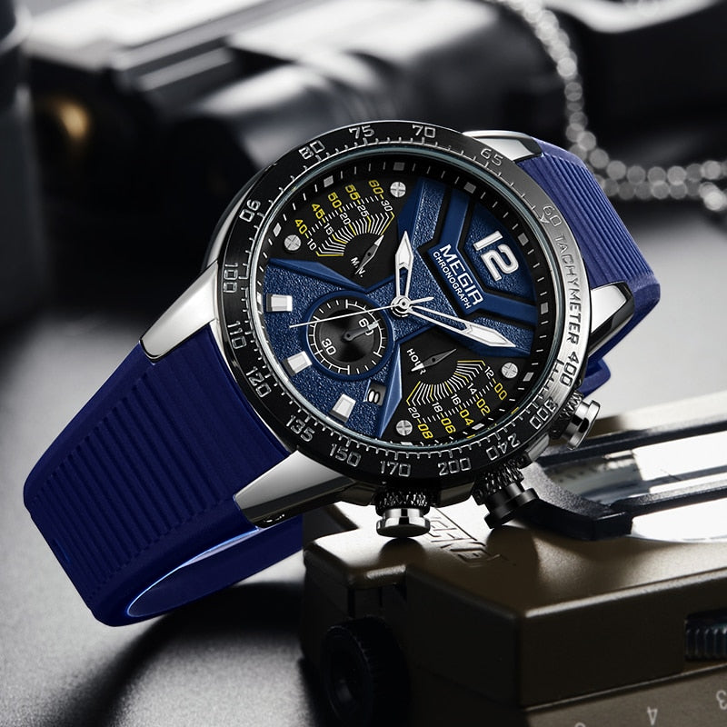 MEGIR 2106G Herren Militär Chronograph 3BAR