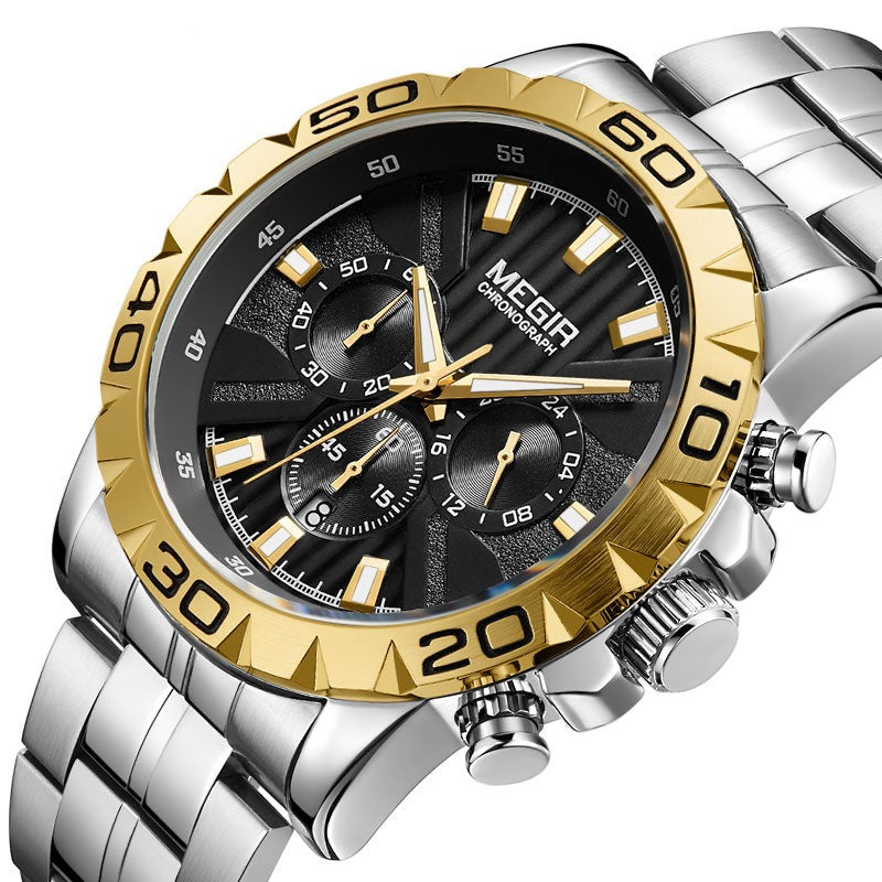 MEGIR 2087G Herren Business Chronograph 3BAR