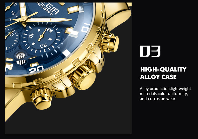 MEGIR 2068 Herren Business Chronograph 3BAR