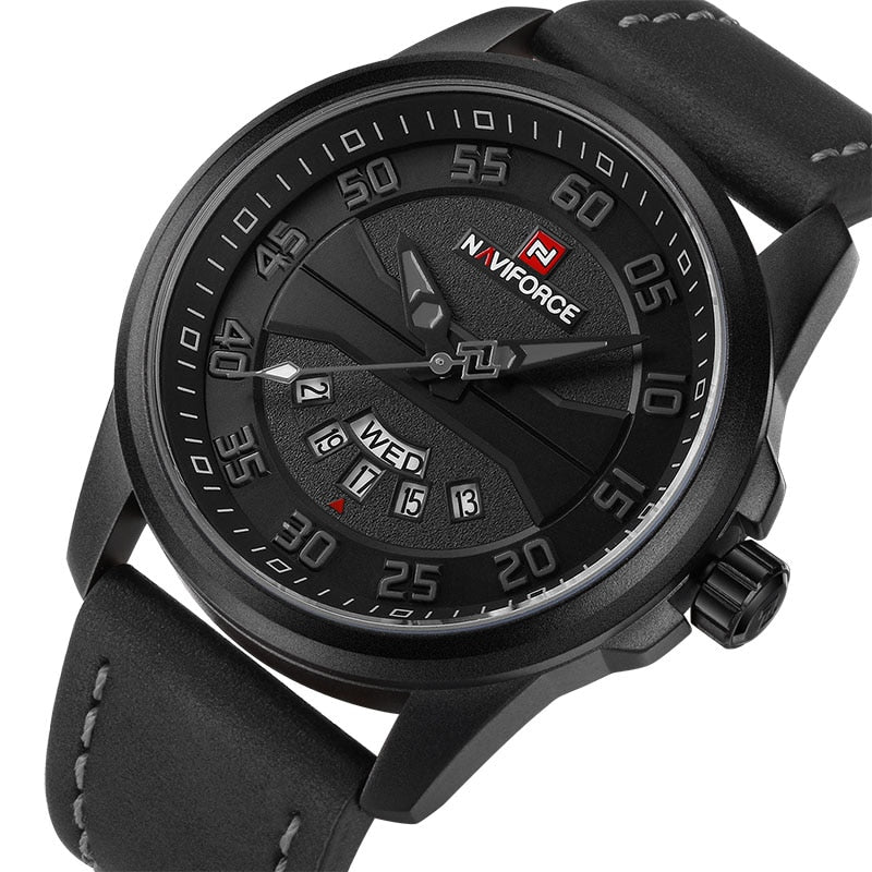 NAVIFORCE NF9124 Herren Quarzuhr 3BAR Hardlex