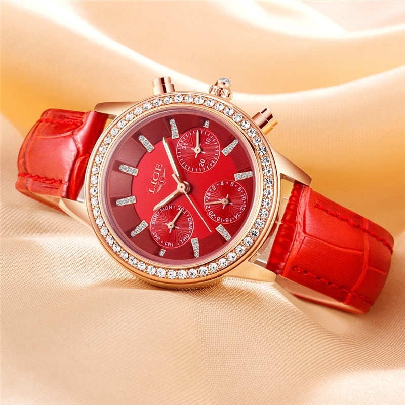 LIGE 9812 Damen Business Chronograph 3ATM