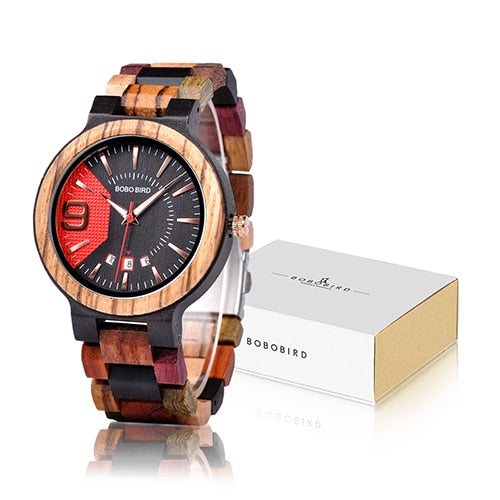 BOBO BIRD Holz Quarz Uhr 3ATM Hardlex