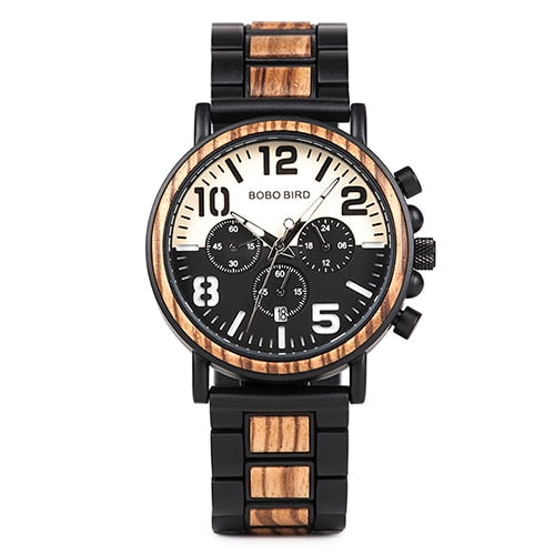 BOBO BIRD Herren Holzchronograph 3ATM