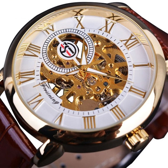 Forsining GMT838-2 Automatik Herren Skelettuhr 3BAR Glas