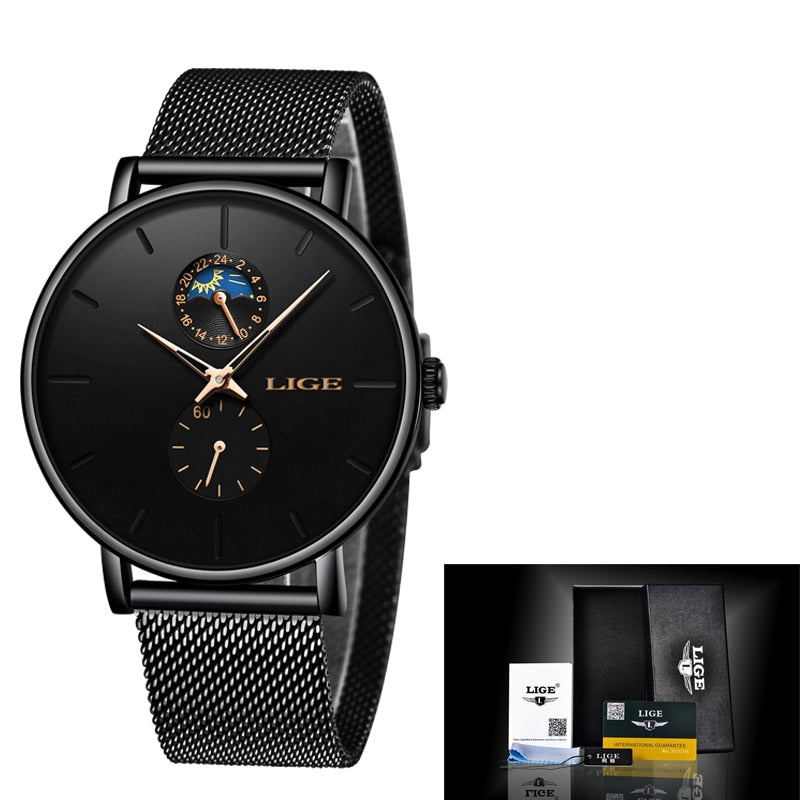 LIGE 9955 Damen Business Uhr 3ATM