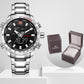 NAVIFORCE NF9093 Herren Multifunktion Militär Chronograph 3BAR Hardlex